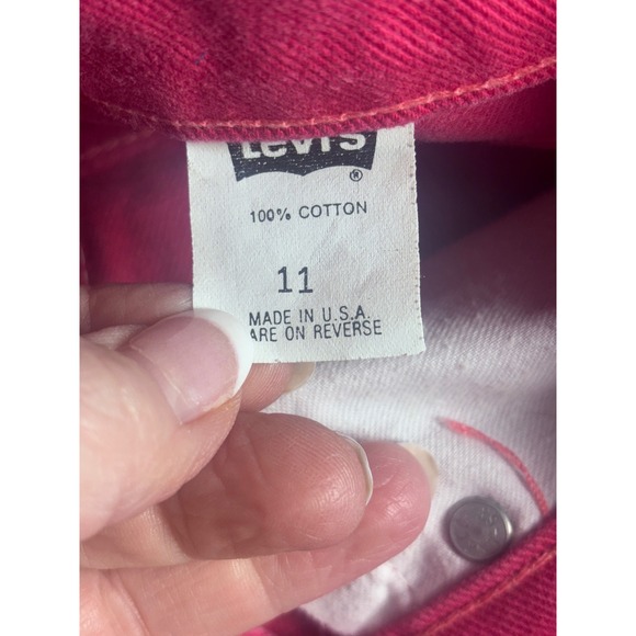 Vtg Levi Strauss Jeans Womens Pink High Waisted Straight Leg‎ Denim 11 - Picture 4 of 11